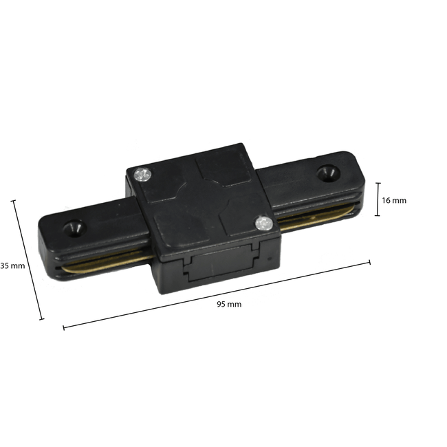 1-Phasen Schienenverbinder - I-Stück - Schwarz