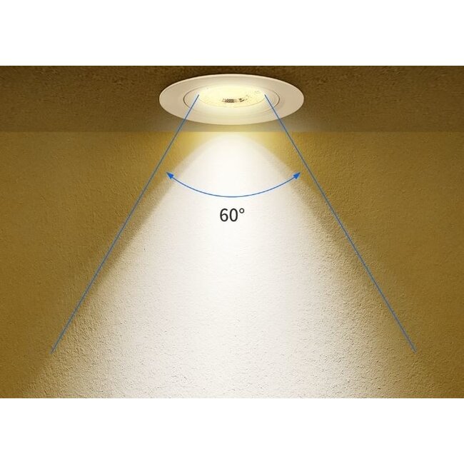 LED Einbauspot dimmbar - 5W entspricht 50W - 3000K Warmweiß - schwenkbar - Schwarz