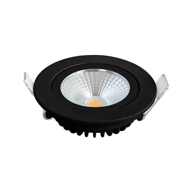 LED Einbauspot Schwarz - 5W dimmbar - Sägegröße 75mm Außengröße 85mm
