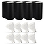 4er Set LED Wandlampe Außenbereich - 8x 2,8W - 2700K - Schwarz