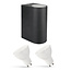LED Wandlampe Außenbereich - 2x 2,8W - 2700K - Anthrazit
