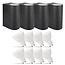 4er Set LED Wandlampe Außenbereich - 8x 2,8W - 2700K - Anthrazit