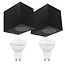 2er Set LED Wandlampe Außenbereich - 2x 4W - 3000K - Anthrazit