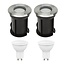2er Set LED Bodenspot Außenbereich - 2x 4W - 3000K - IP67