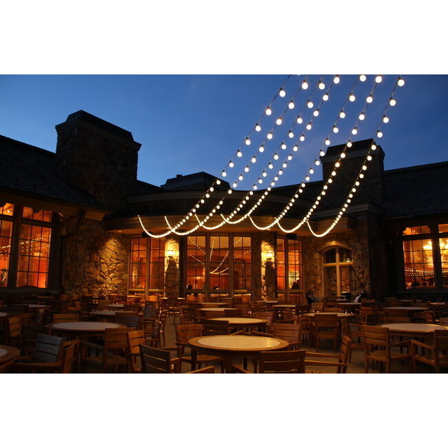 LED Lichterkette 20m (2x10m) - Inkl. 20x LED Lampe G45 - 1W - 3000K