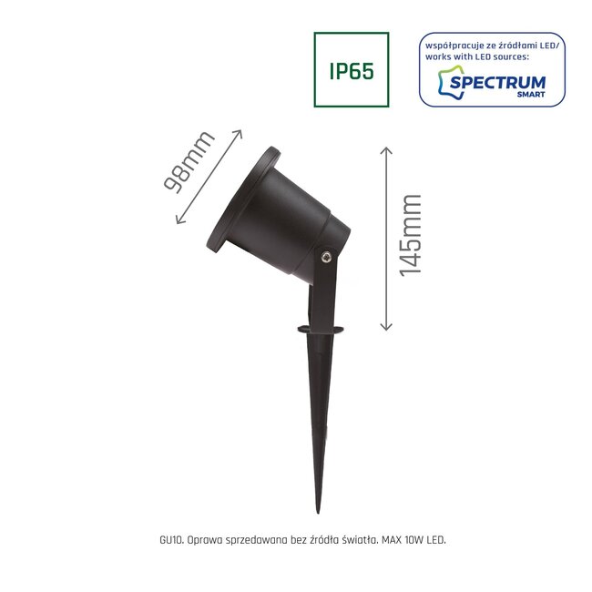 LED Gartenspot Stings - GU10 Fassung - IP65 spritzwassergeschützt - exkl. LED Spot - Aluminium