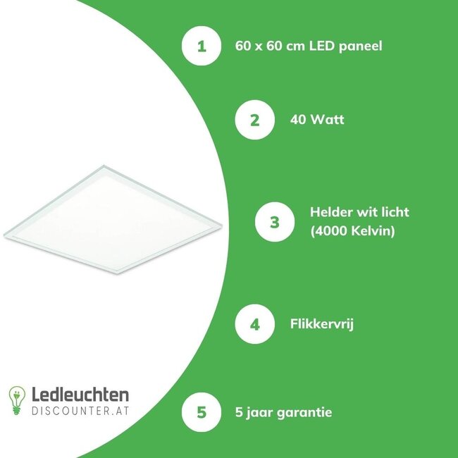 Aigostar LED Panel 60x60cm - 40W - 3000-6000K wählbar - 4600Lm
