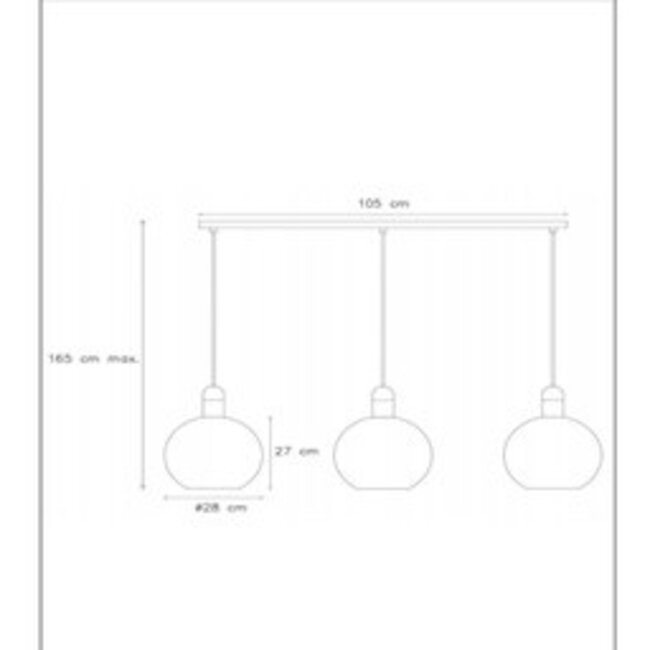 lucide JULIUS - Hanglamp - 3xE27 - Fumé