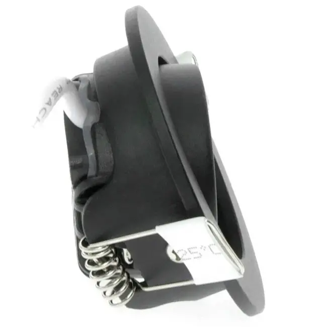 LCB LED LED-Mini-Einbaustrahler IP65 – Schwarz 62 mm – 5 W 450 lm – 2700 K 827 Warmweiß | Schnittgröße 52 mm – Triac dimmbar | 230V