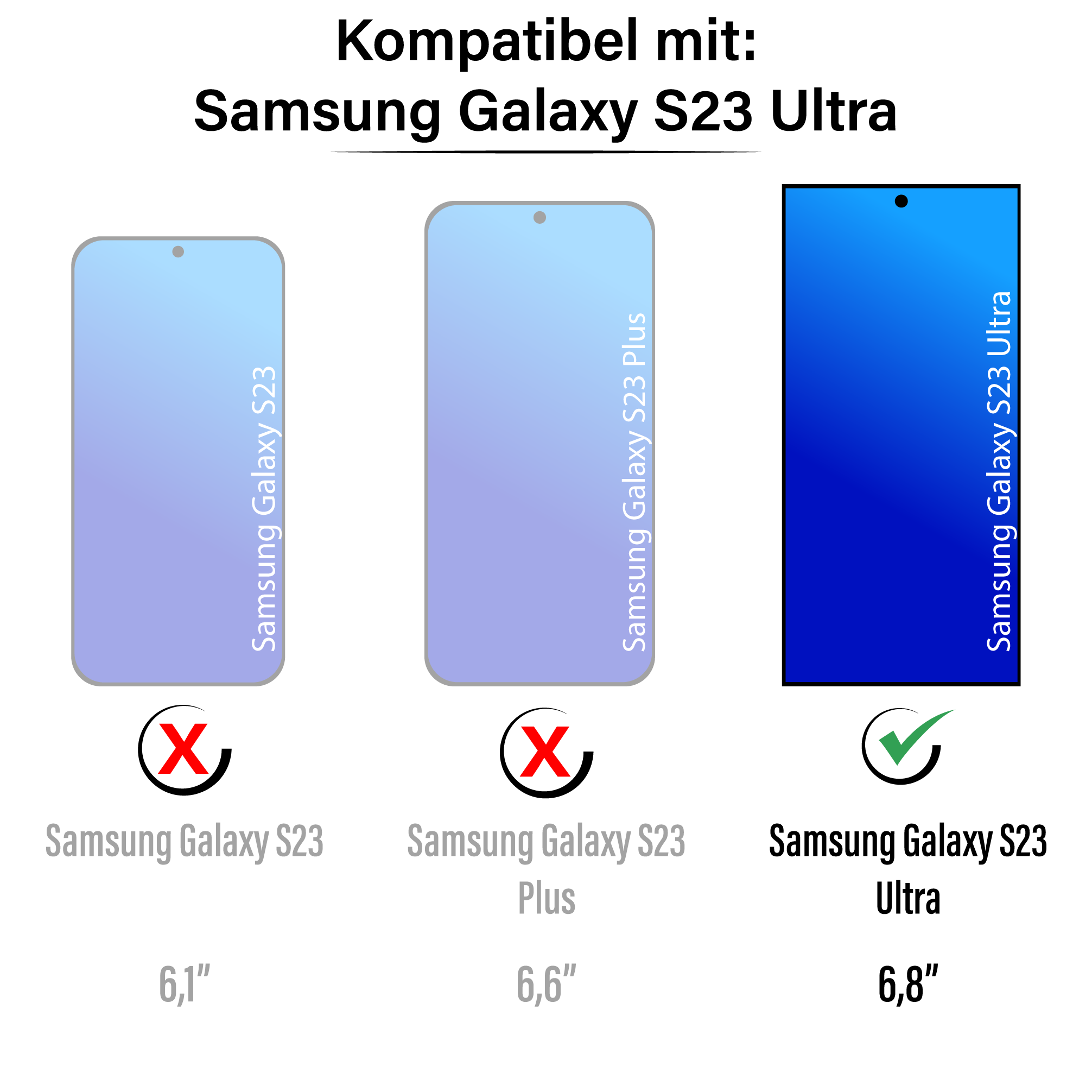 JVS Products Samsung Galaxy S23 Ultra Hülle - Backcover - Extra dünn -  Violett/Blau - Zweifarbig - TPU - Violett/Blau 