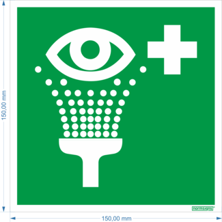 Normsigns Pictogram oogspoeling