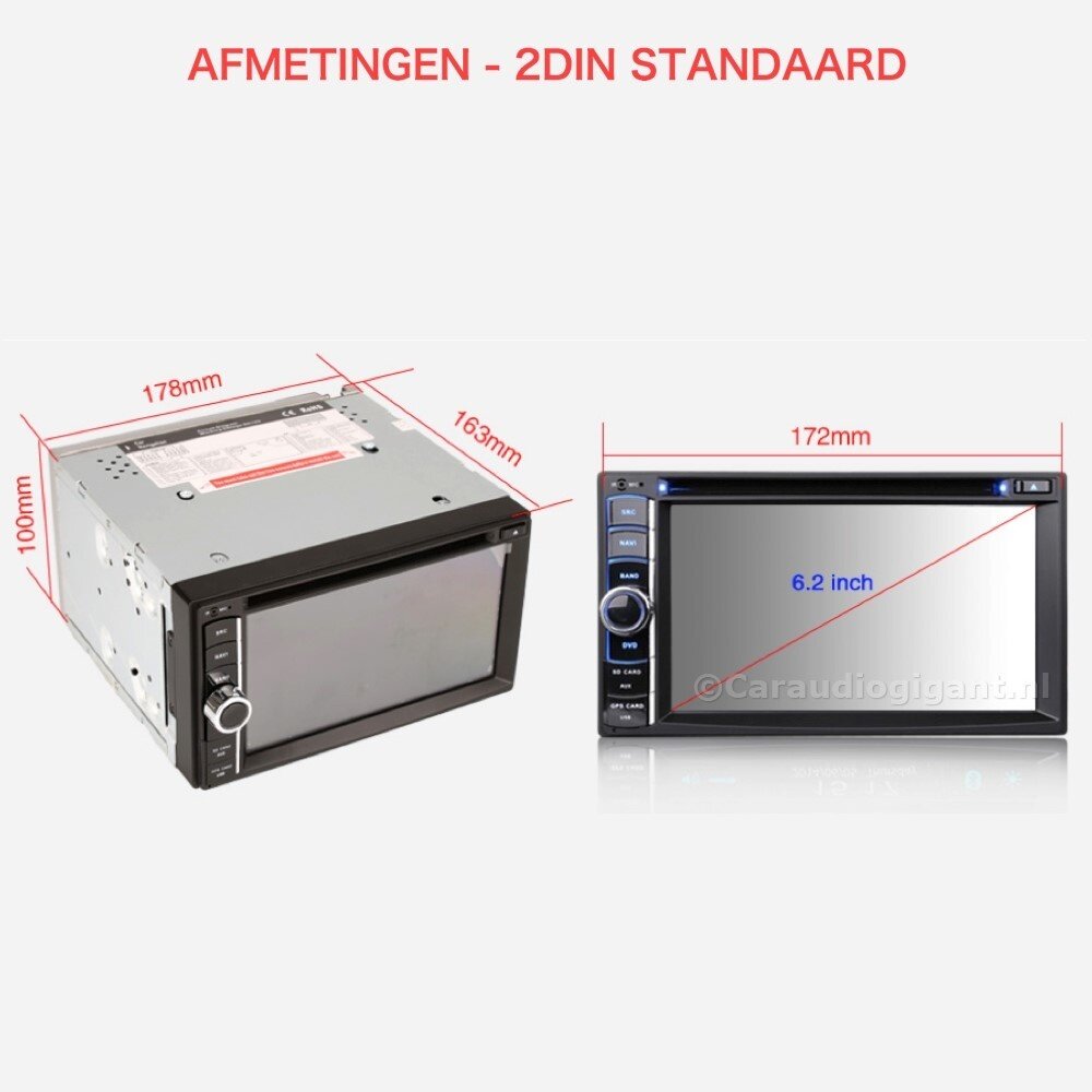 Cartronix 2-DIN Autoradio | 6.2 Inch HD Scherm | Dubbel Din | Bluetooth Cartronix 2-DIN Autoradio | 6.2 Inch HD Scherm | Dubbel Din | Bluetooth