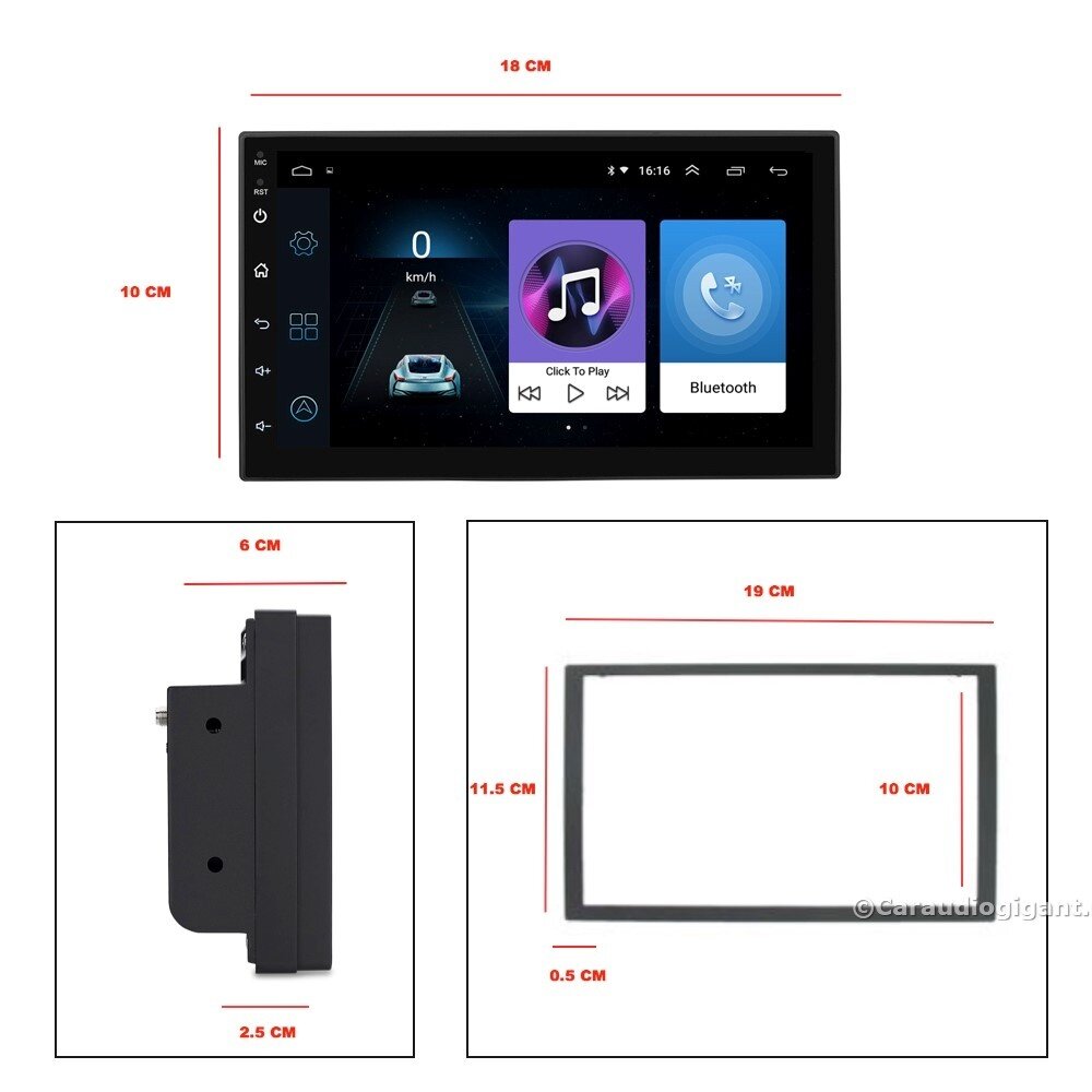 Cartronix Dubbel din autoradio | Android 11 | Navigatie | Bluetooth