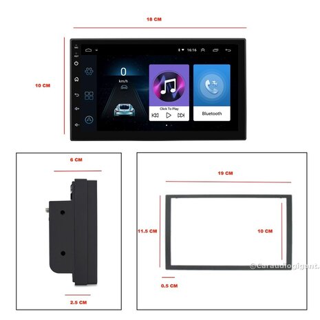 Cartronix Dubbel din autoradio | Android 11 | Navigatie | Bluetooth