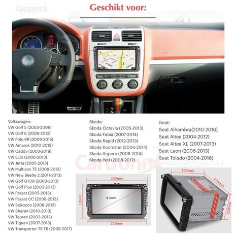 Cartronix RNS 510 Autoradio Navigatie Android 10 | Volkswagen/Seat/Skoda Cartronix RNS 510 Autoradio Navigatie Android 10 | Volkswagen/Seat/Skoda