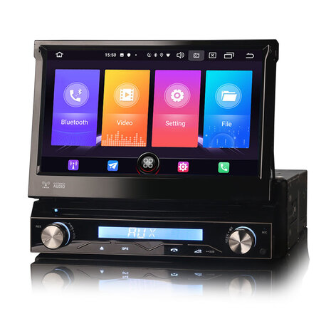 Cartronix Autoradio klapscherm 1 din | CarPlay & Android Auto | Navigatie