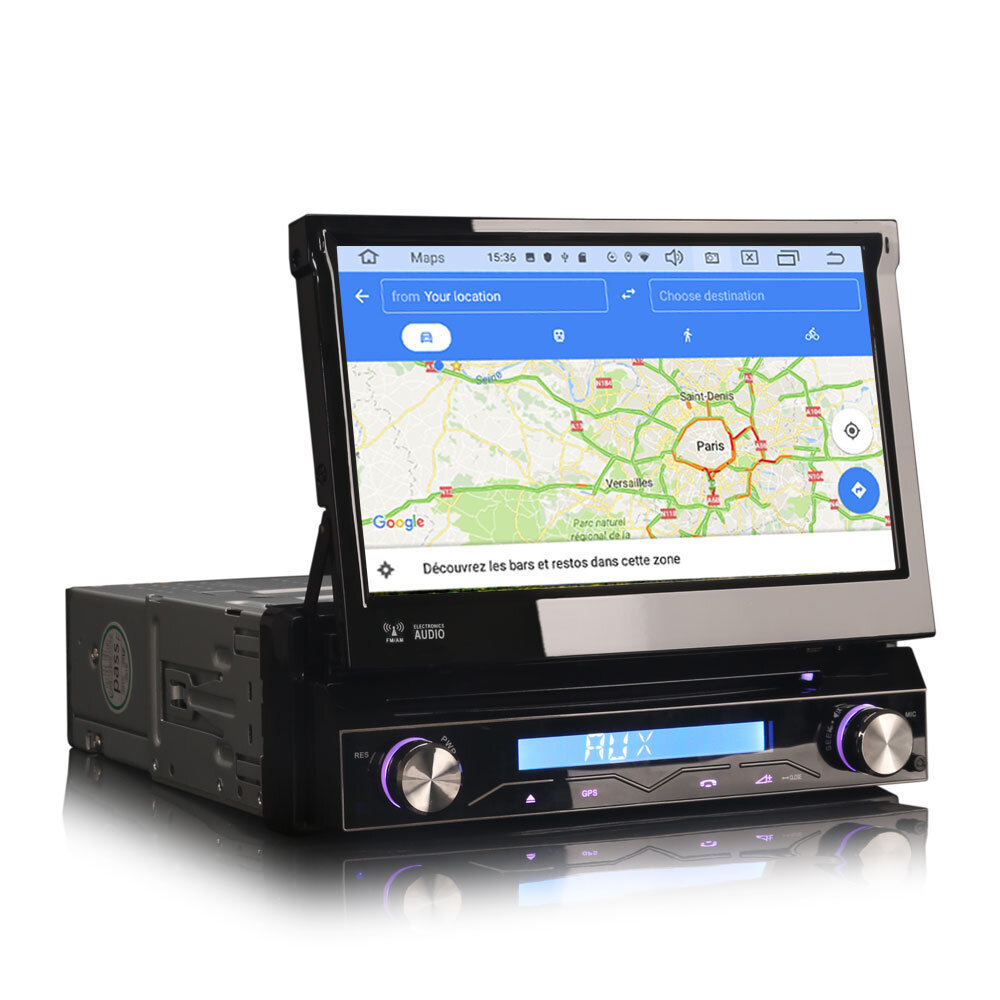 Cartronix Autoradio klapscherm 1 din | CarPlay & Android Auto | Navigatie