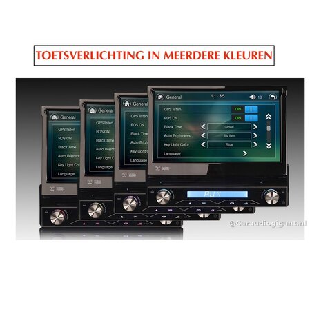 Cartronix Autoradio klapscherm 1 din | CarPlay & Android Auto | Navigatie