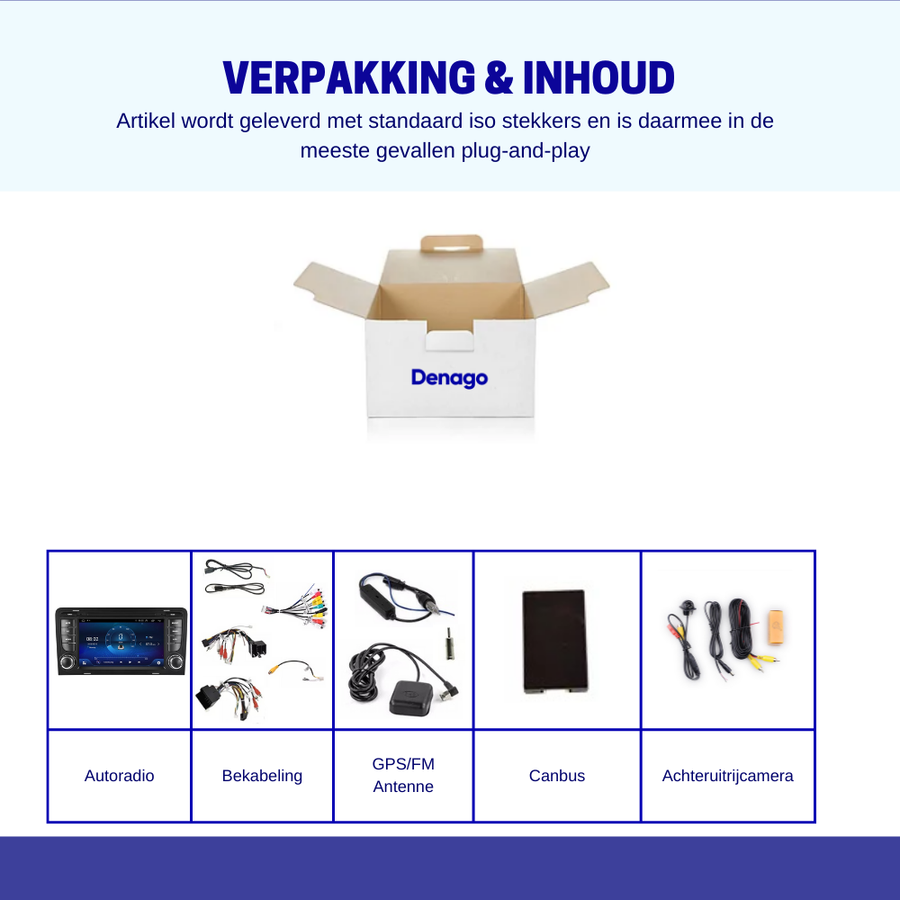 Denago Audi A3 EU Navigatie Autoradio | Bluetooth | S3 RS3 | Android 11