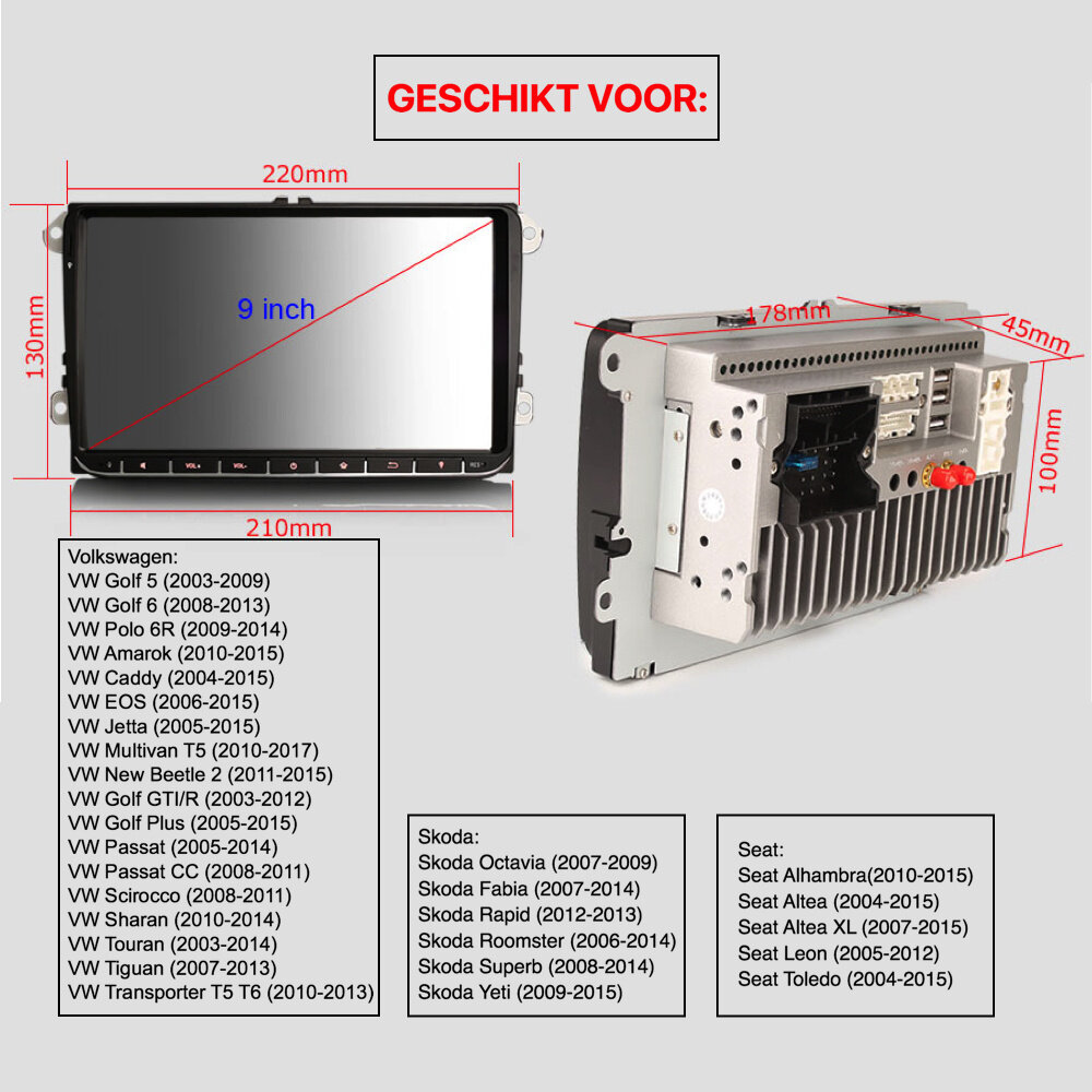 Cartronix RNS 510 Android 10 Autoradio Navigatie | Volkswagen | Seat | Skoda Cartronix RNS 510 Android 10 Autoradio Navigatie | Volkswagen | Seat | Skoda