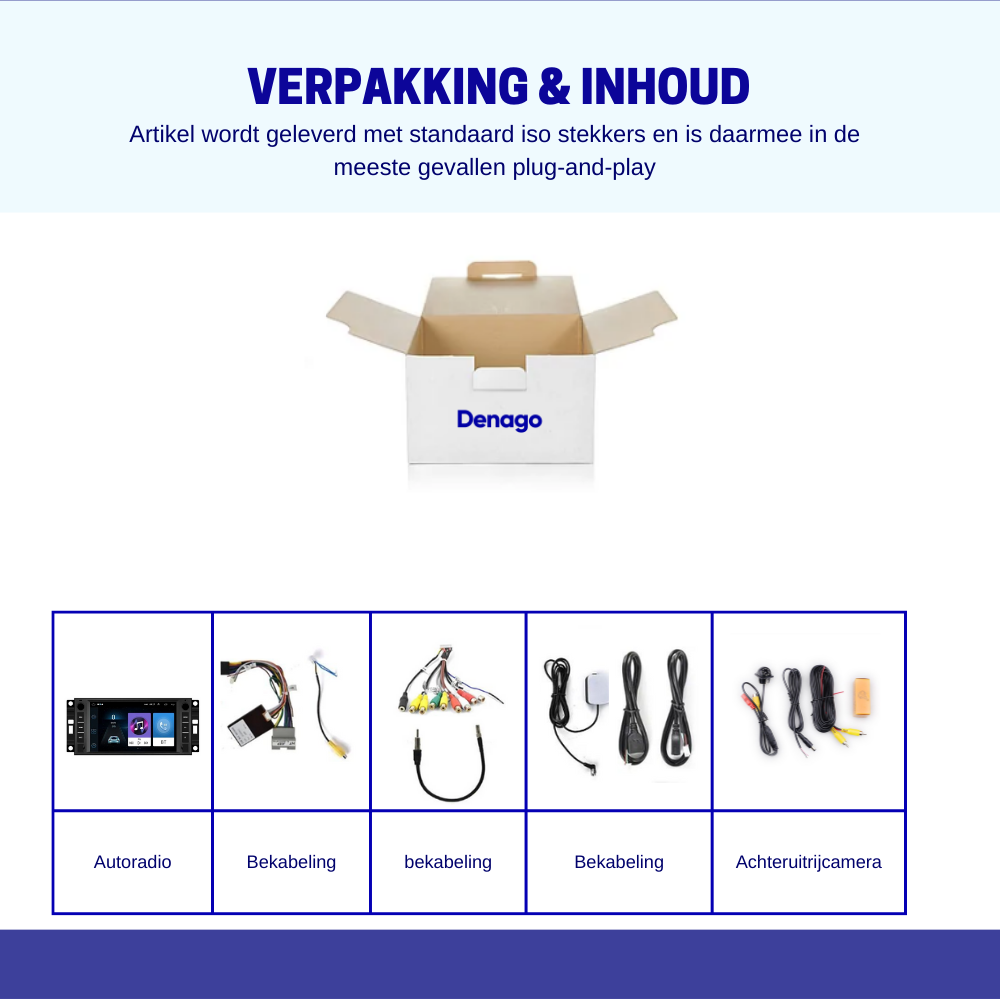 Denago Jeep Chrysler Dodge | Android 10 Autoradio Navigatie