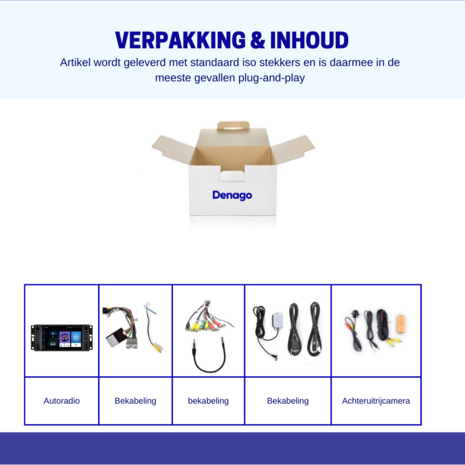 Denago Jeep Chrysler Dodge | Android 10 Autoradio Navigatie