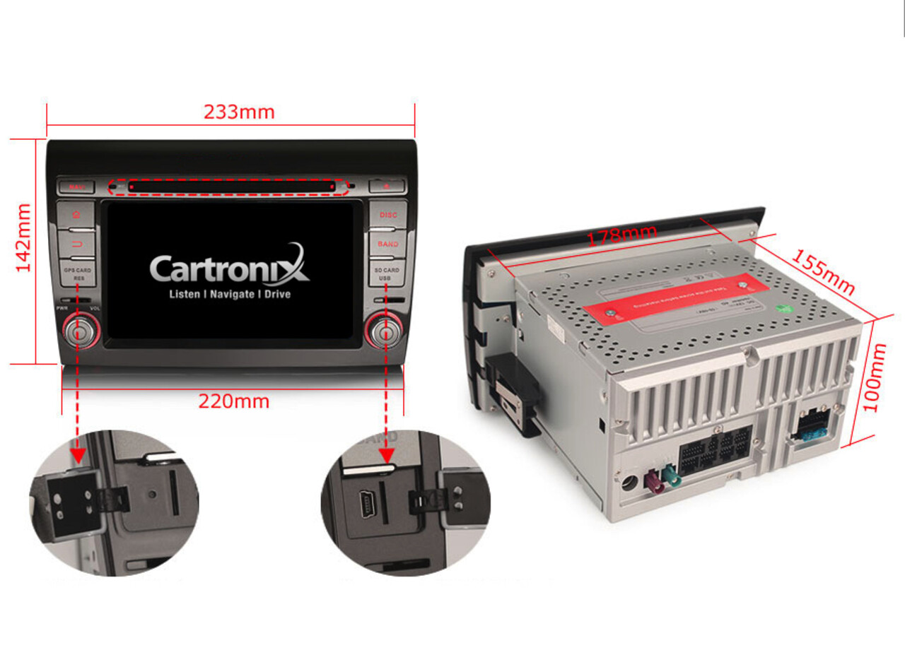 Cartronix Fiat Bravo autoradio Android 11 | CarPlay | Android Auto Cartronix Fiat Bravo autoradio Android 11 | CarPlay | Android Auto