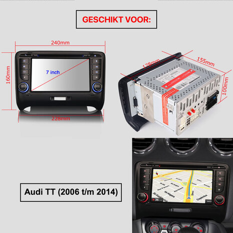 Cartronix Audi TT Autoradio | Draadloos CarPlay | Android 10