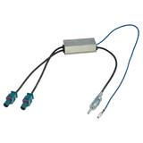 Cartronix Radio Antenne versterker | 2x Fakra naar Din stekker Cartronix Radio Antenne versterker | 2x Fakra naar Din stekker