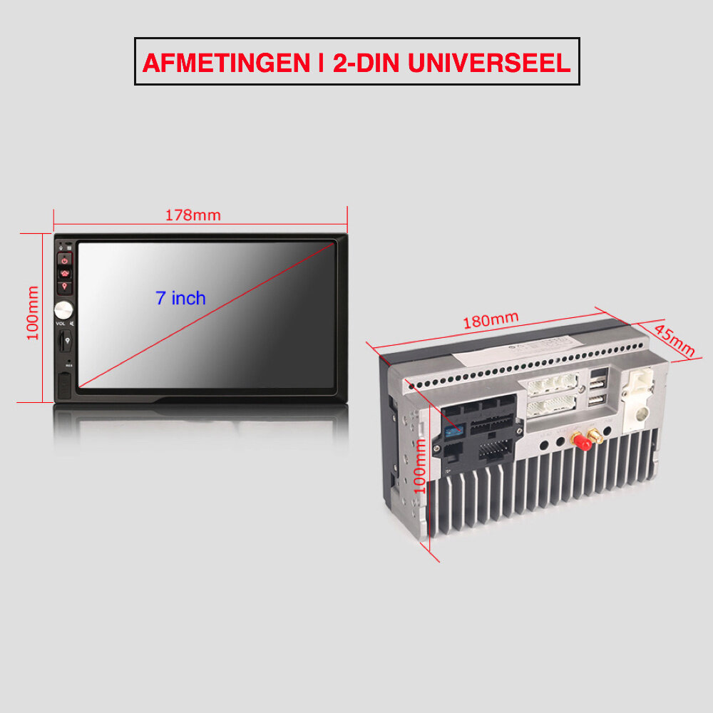 Cartronix CTX-112741 dubbel din autoradio | CarPlay | Android 10