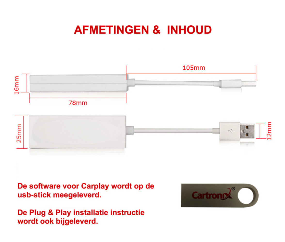 Cartronix Cartronix CTX-2233 | CarPlay dongle | Android auto Cartronix Cartronix CTX-2233 | CarPlay dongle | Android auto