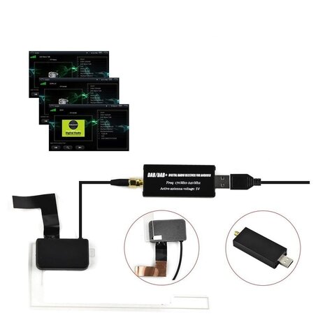 Cartronix Cartronix CTX-3354 | DAB+ antenne | Geschikt voor Cartronix autoradio’s tot Android 10