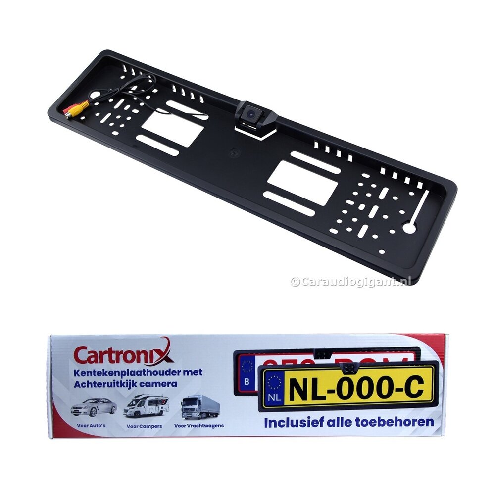 Cartronix Cartronix RV-400 kentekenplaathouder met camera | Voor Auto - Camper - Vrachtwagen
