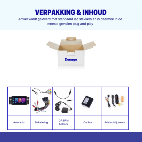 Denago Navigatie voor Fiat Punto | Fiat Linea autoradio | Android 11