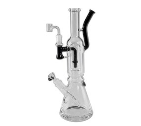 Black Leaf 'Black Leaf' 'Double Track' Bong + Dab Rig met 2 Mondstukken