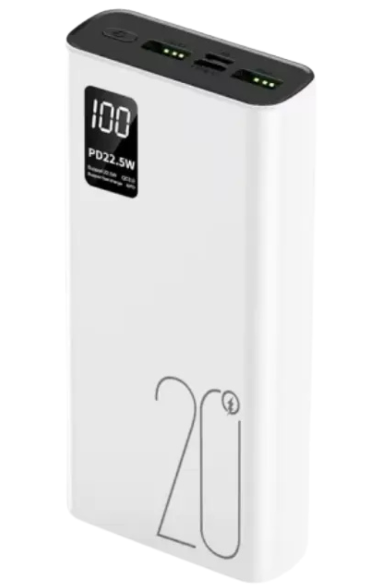 Powerbank 20.000 mAh - snellader powerbank 22.5W