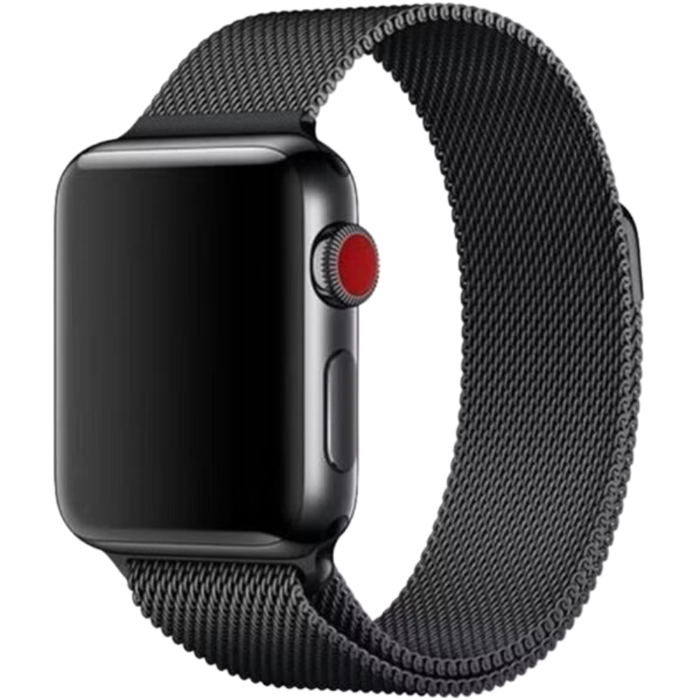 Thogo Apple Watch milanese band zwart