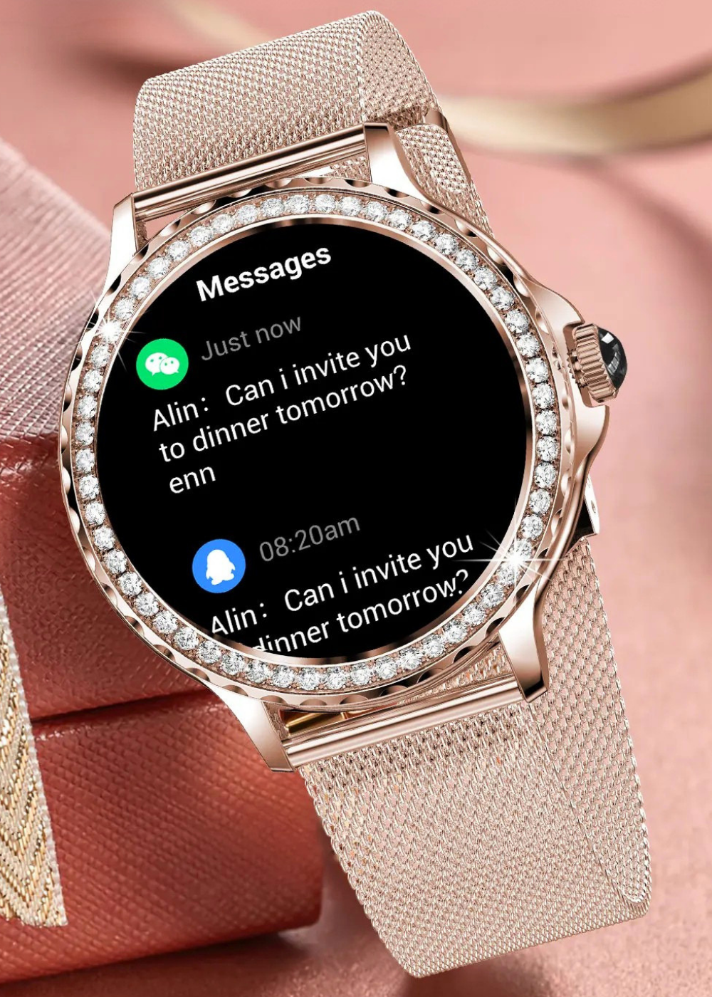 THOGO dames smartwatch - bellen via bluetooth - 8 dagen batterijduur