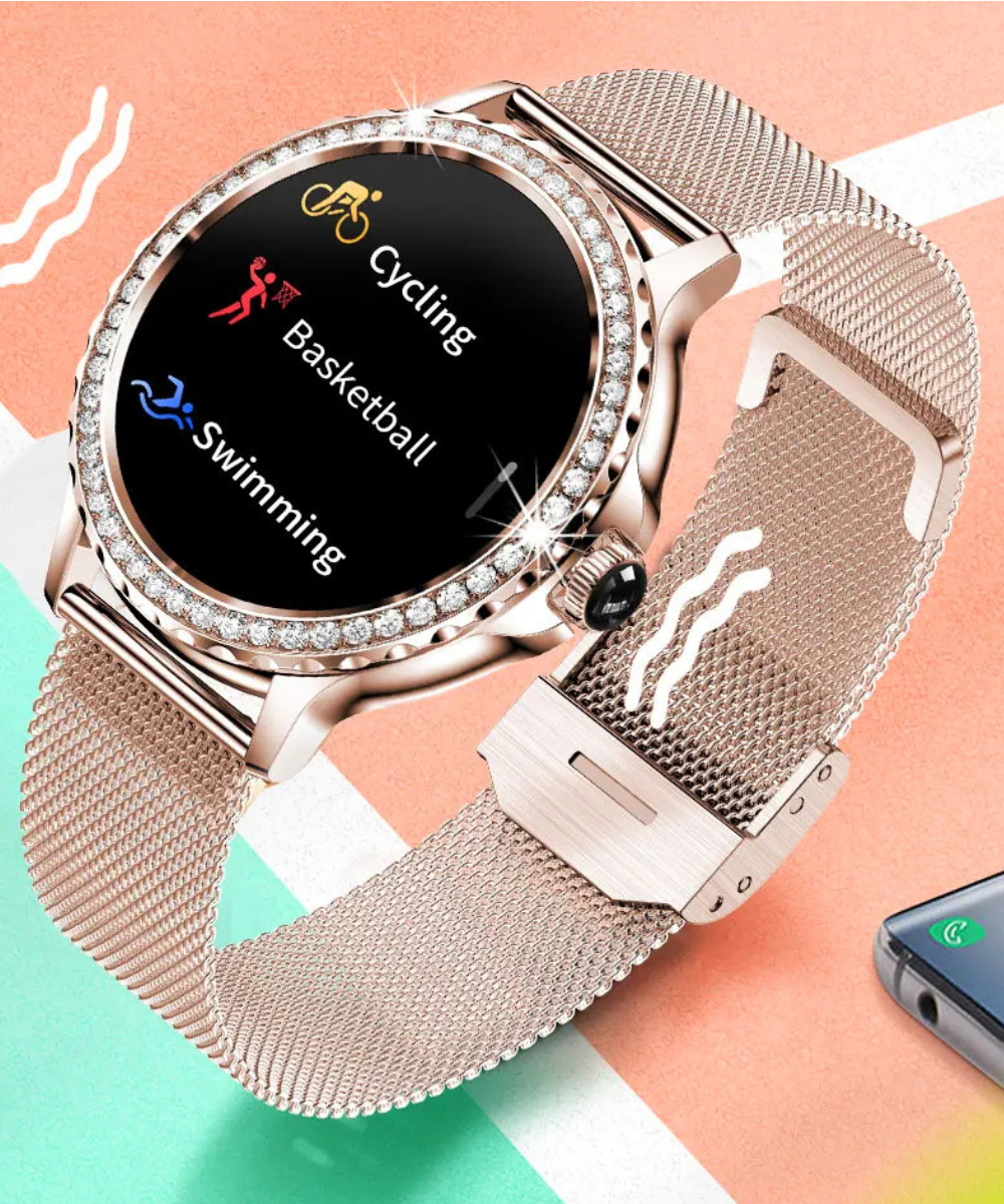 THOGO dames smartwatch - bellen via bluetooth - 8 dagen batterijduur