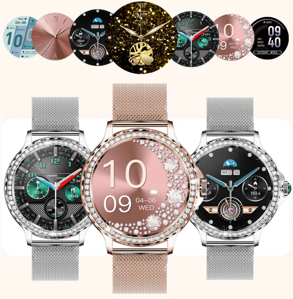 THOGO dames smartwatch - bellen via bluetooth - 8 dagen batterijduur