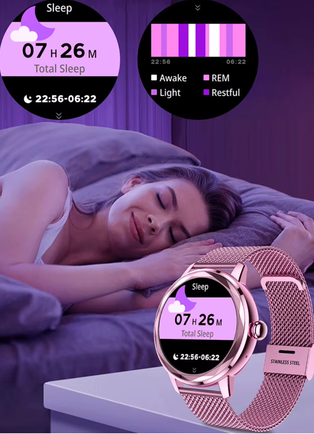 THOGO smartwatch dames - 125 sport modes - bellen via bluetooth