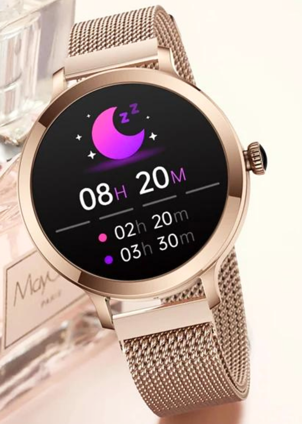 THOGO smartwatch dames - 1,1 inch AMOLED beeldscherm - bellen via bluetooth
