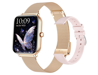 THOGO dames smartwatch - stappenteller & hartslagmeter - bellen via bluetooth