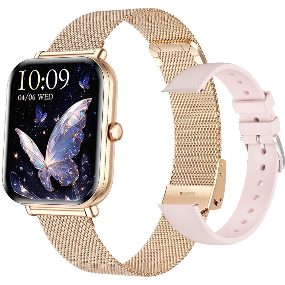 THOGO dames smartwatch - stappenteller & hartslagmeter - bellen via bluetooth