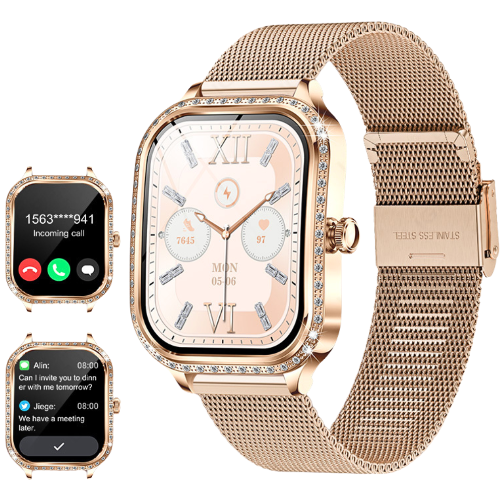 THOGO smartwatch voor dames - 300+ achtergronden - bellen via bluetooth