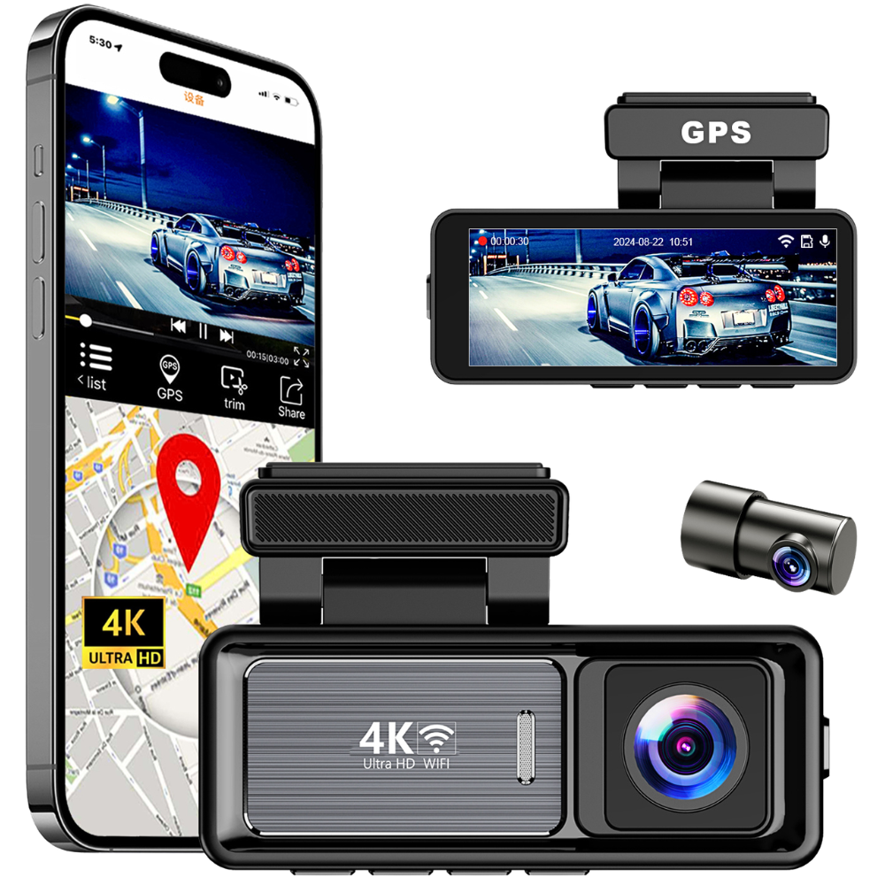THOGO dashcam 4K Ultra HD - WiFi & GPS - nachtvisie