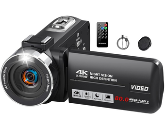 THOGO camcorder - 4K & 80 MP - 18x zoom - nachtvisie