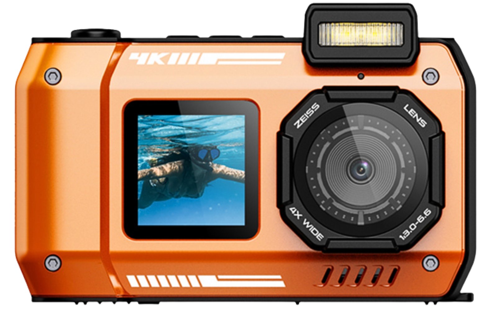 THOGO onderwatercamera - 4K Ultra HD - 48 MP - waterdicht tot 10m - 10x zoom