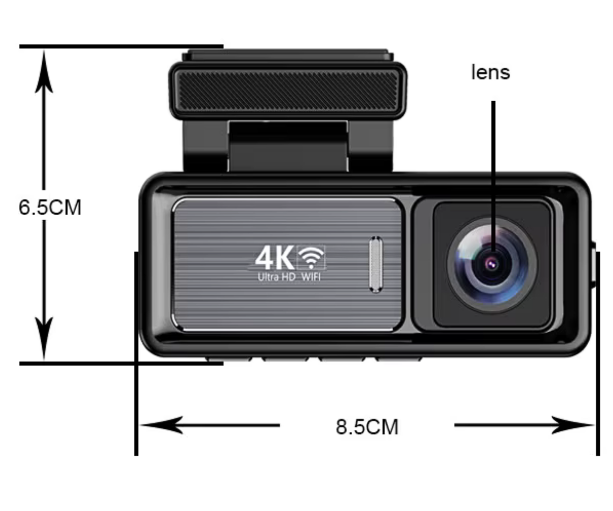 THOGO dashcam 4K Ultra HD - WiFi & GPS - nachtvisie
