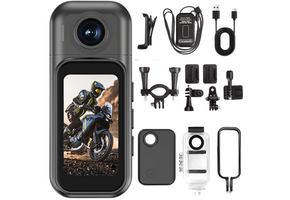 THOGO action camera - 4K - 180 graden draaibaar - 14 uur batterijduur - waterdicht - incl. accessoires